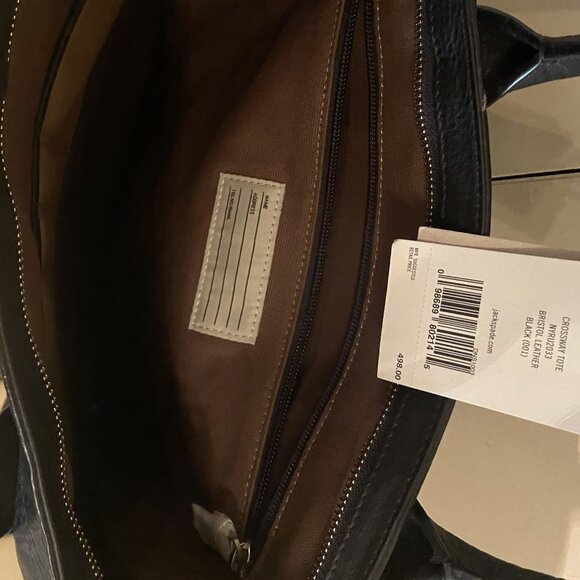 Jack Spade Black Full Grain Leather Tote/Laptop Bag - Picture 5 of 7